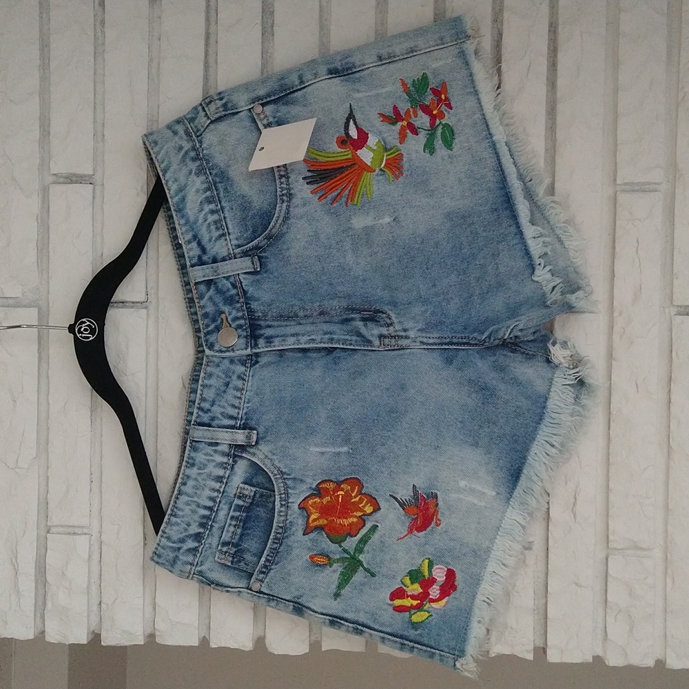 Denim shorts, unique and very cute for the summer.